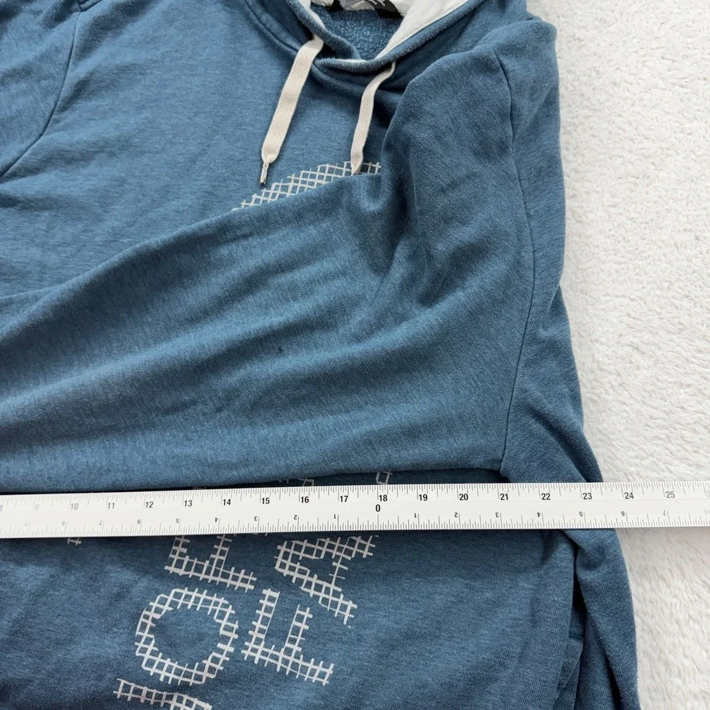 The North‎ Face Mens XL Blue Heathered Graphic Logo Pullover Hoodie Sweatshirt